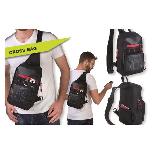 Рюкзак через плече CROSS BAG чорний фото №7