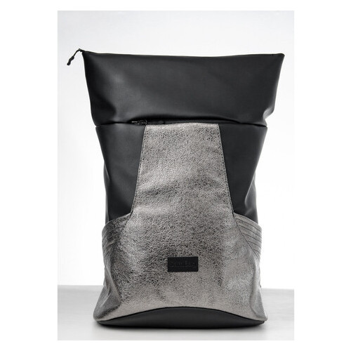 Рюкзак Sambag RollTop MQN чорний з битим сріблом 24320635 фото №6