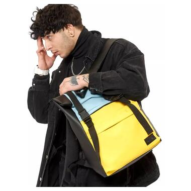 Чоловічий рюкзак Sambag RollTop LTH синій з жовтим 24231610m фото №4