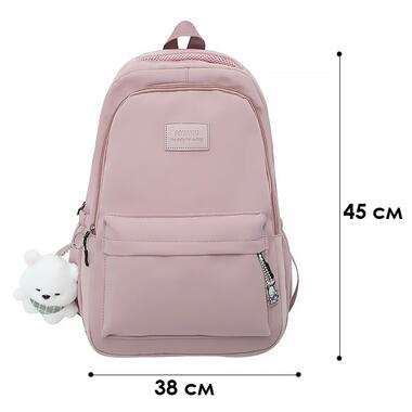 Рюкзак підлітковий 633227 з брелоком 20-35L Pink фото №8