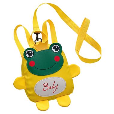 Дитячий рюкзак A-6864 Frog з ремінцем анти-втрата Yellow фото №1