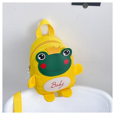 Дитячий рюкзак A-6864 Frog з ремінцем анти-втрата Yellow фото №2