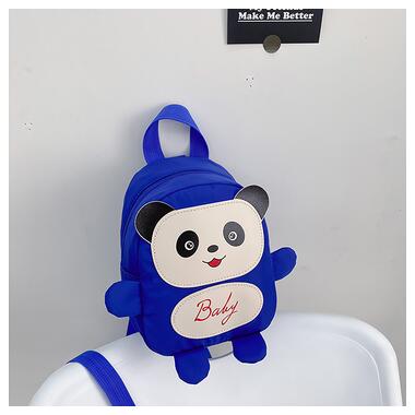 Дитячий рюкзак A-6864 Panda з ремінцем анти-втрата Blue фото №2