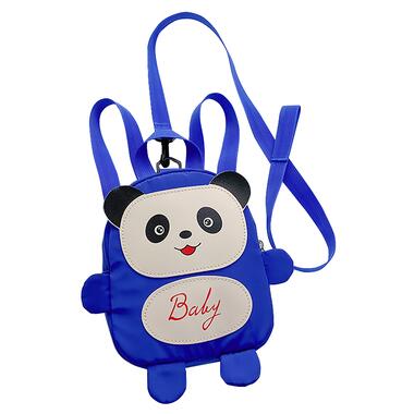 Дитячий рюкзак A-6864 Panda з ремінцем анти-втрата Blue фото №1