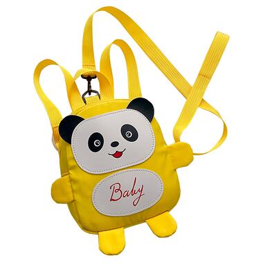 Дитячий рюкзак A-6864 Panda з ремінцем анти-втрата Yellow фото №1