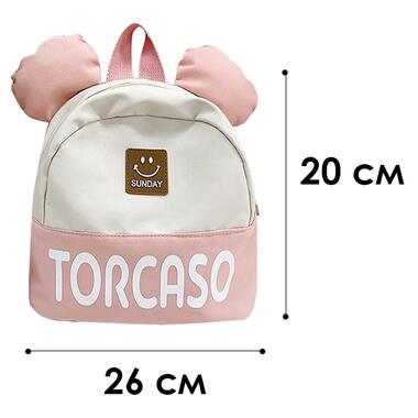 Дитячий рюкзак TD-620 на одне відділення з ремінцем та вушками Pink фото №4