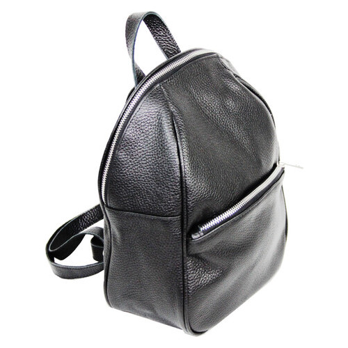 Шкіряний жіночий рюкзак Borsacomoda чорний 9 л фото №4