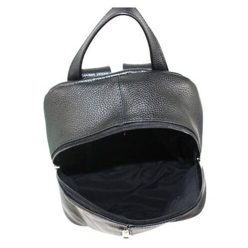Шкіряний жіночий рюкзак Borsacomoda 14 л чорний фото №6