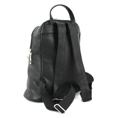 Шкіряний жіночий рюкзак Borsacomoda 14 л чорний фото №5