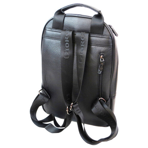 Чоловічий рюкзак з натуральної шкіри 12L Giorgio Ferretti чорний фото №4