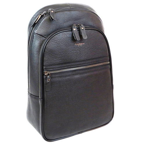 Чоловічий рюкзак з натуральної шкіри 12L Giorgio Ferretti чорний фото №1