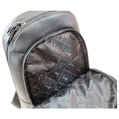 Чоловічий рюкзак з натуральної шкіри 12L Giorgio Ferretti чорний фото №9