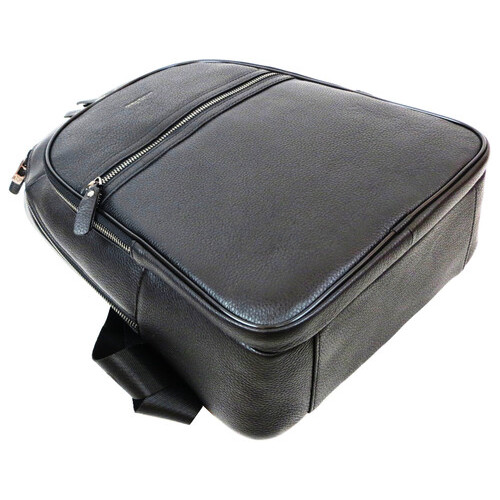 Чоловічий рюкзак з натуральної шкіри 12L Giorgio Ferretti чорний фото №7