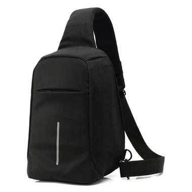 Рюкзак спортивний через плече Ozuko 8963 (Чорний) фото №1
