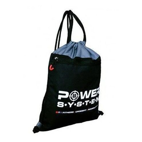 Рюкзак спортивний Power System Gym Sack Alpha PS-7011 Чорно-сірий (39227001) фото №1