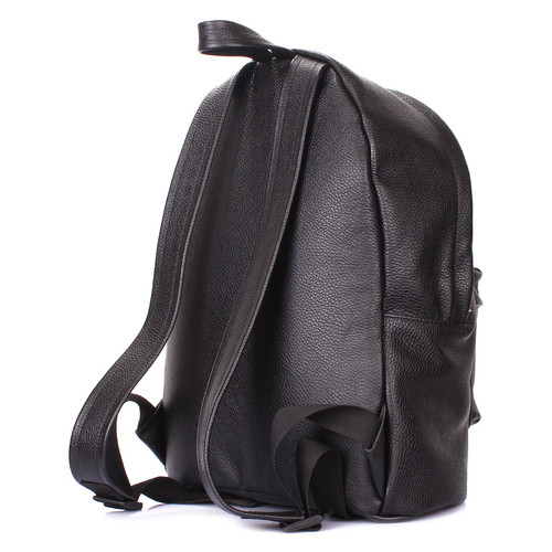 Шкіряний рюкзак Poolparty Чорний (backpack-plprt-leather-black) фото №3