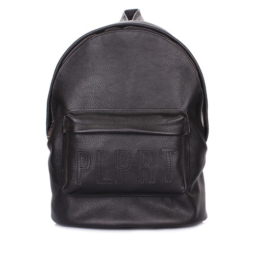 Шкіряний рюкзак Poolparty Чорний (backpack-plprt-leather-black) фото №1