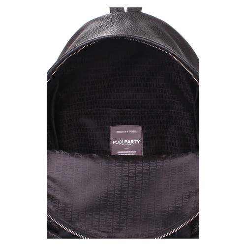 Шкіряний рюкзак Poolparty Чорний (backpack-plprt-leather-black) фото №4