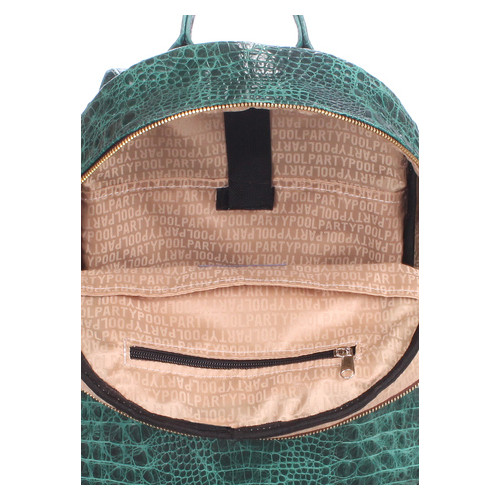 Рюкзак жіночий шкіряний Poolparty Mini Зелений (mini-bckpck-leather-croco-green) фото №4