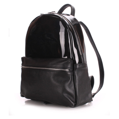 Рюкзак жіночий шкіряний Poolparty Mini Чорний (mini-bckpck-transparent-black) фото №2