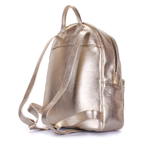 Рюкзак жіночий шкіряний Poolparty Xs Золотий (xs-bckpck-leather-gold) фото №3