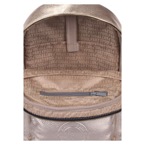 Рюкзак жіночий шкіряний Poolparty Xs Золотий (xs-bckpck-leather-gold) фото №4