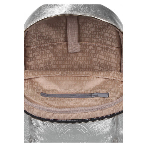 Жіночий шкіряний рюкзак Poolparty Xs Срібний (xs-bckpck-leather-silver) фото №4