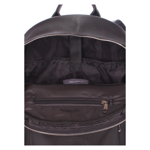 Рюкзак жіночий шкіряний Poolparty Xs Чорний (xs-bckpck-leather-black) фото №4