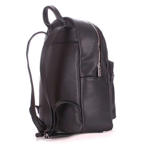 Рюкзак жіночий шкіряний Poolparty Xs Чорний (xs-bckpck-leather-black) фото №3