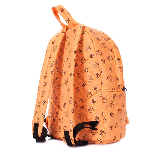 Рюкзак стьобаний з качечками Poolparty Помаранчевий (backpack-theone-orange-ducks) фото №3