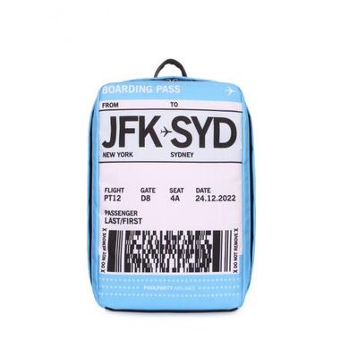 Рюкзак для ручної поклажі POOLPARTY Hub 40x25x20см Ryanair / Wizz Air / МАУ блакитний (hub-boardingpass) фото №1