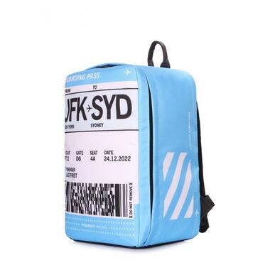 Рюкзак для ручної поклажі POOLPARTY Hub 40x25x20см Ryanair / Wizz Air / МАУ блакитний (hub-boardingpass) фото №2
