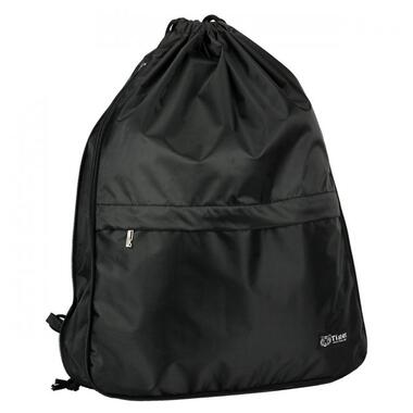 Рюкзак-мішок з кишенею Tiger на затяжках чорний фото №1