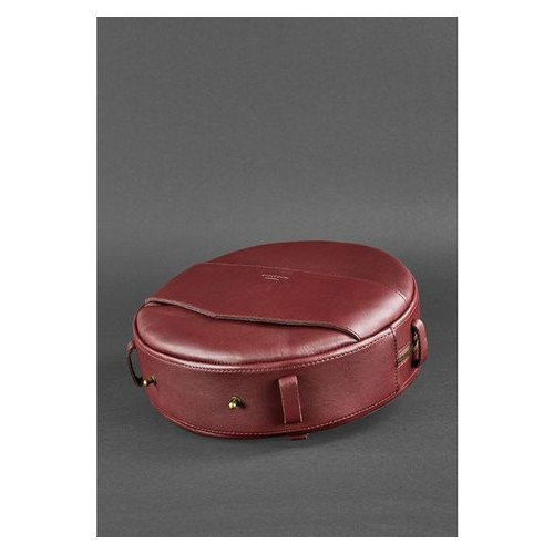 Шкіряна жіноча кругла сумка-рюкзак Maxi бордова Blank Note BN-BAG-30-vin фото №4