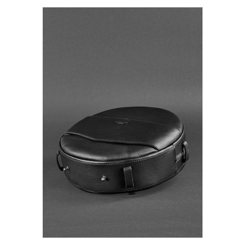 Шкіряна жіноча кругла сумка-рюкзак Maxi чорна Blank Note BN-BAG-30-g фото №4