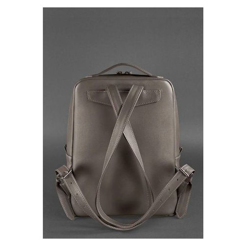 Шкіряний міський жіночий рюкзак на блискавці Cooper темно-бежевий Blank Note BN-BAG-19-beige фото №3