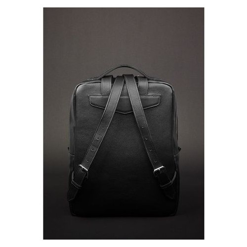 Шкіряний жіночий рюкзак на блискавці Cooper чорний Blank Note BN-BAG-19-noir фото №4