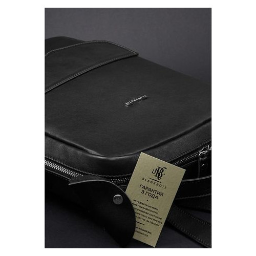 Шкіряний жіночий рюкзак на блискавці Cooper чорний Blank Note BN-BAG-19-noir фото №5