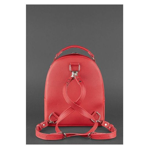 Шкіряний жіночий міні-рюкзак Kylie червоний Blank Note BN-BAG-22-rubin фото №4