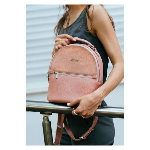 Шкіряний жіночий міні-рюкзак Kylie рожевий Blank Note BN-BAG-22-barbi фото №6