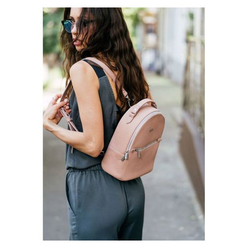 Шкіряний жіночий міні-рюкзак Kylie рожевий Blank Note BN-BAG-22-barbi фото №1