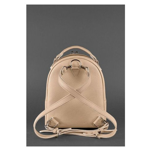 Шкіряний жіночий міні-рюкзак Kylie світло-бежевий Blank Note BN-BAG-22-crem-brule фото №4