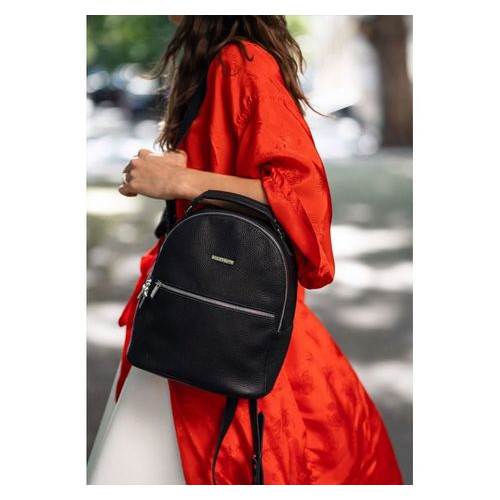 Шкіряний жіночий міні-рюкзак Kylie чорний Blank Note BN-BAG-22-onyx фото №1