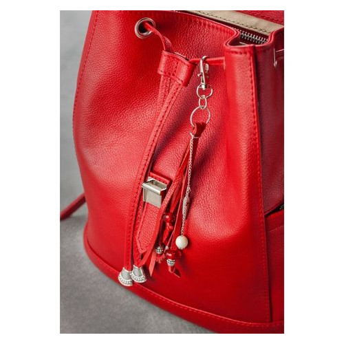 Шкіряний жіночий рюкзак Олсен червоний Blank Note BN-BAG-13-rubin фото №5