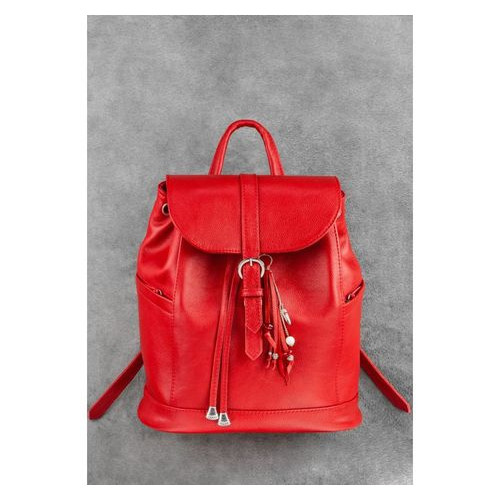 Шкіряний жіночий рюкзак Олсен червоний Blank Note BN-BAG-13-rubin фото №2