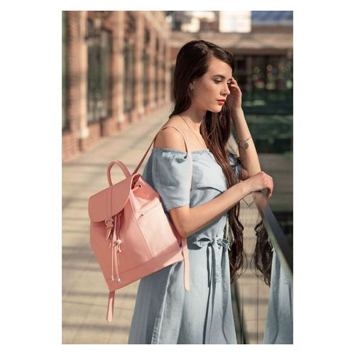 Шкіряний жіночий рюкзак Олсен рожевий Blank Note BN-BAG-13-barbi фото №6