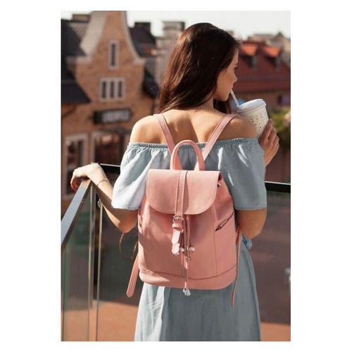Шкіряний жіночий рюкзак Олсен рожевий Blank Note BN-BAG-13-barbi фото №1