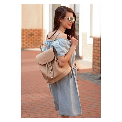Шкіряний жіночий рюкзак Олсен світло-бежевий Blank Note BN-BAG-13-crem-brule фото №1