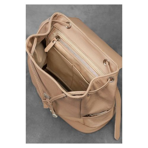 Шкіряний жіночий рюкзак Олсен світло-бежевий Blank Note BN-BAG-13-crem-brule фото №4