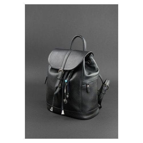 Шкіряний жіночий рюкзак Олсен чорний Blank Note BN-BAG-13-onyx фото №3